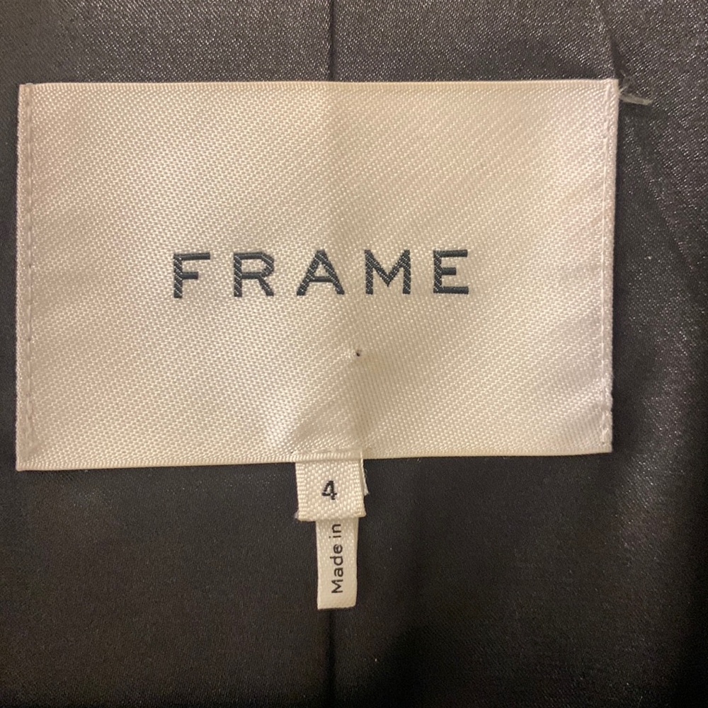 Frame Metallic Satin Single Button Blazer Tuxedo … - image 7